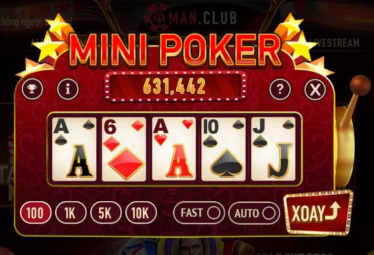 Thử Thách Bản Lĩnh Cao Thủ Tại Đấu Trường Minigame Mini Poker Tại ManClub