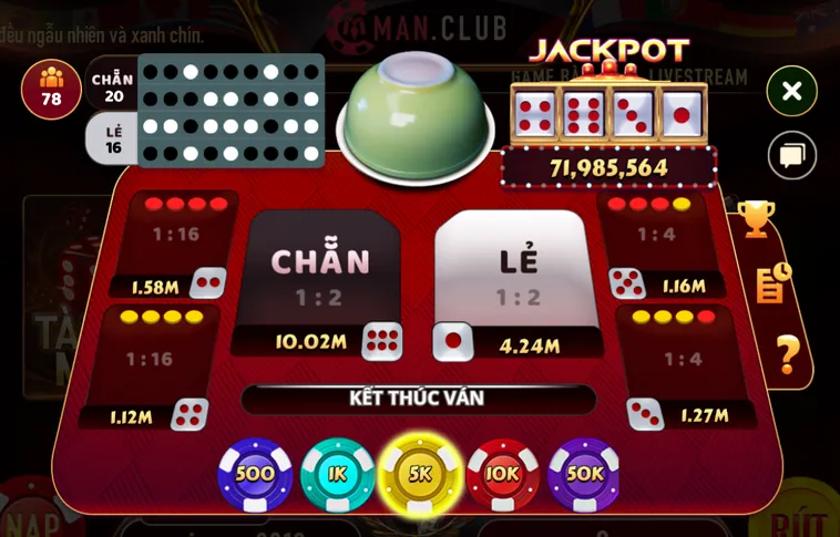 Bùng Nổ Cảm Xúc Tại Sảnh Minigame Mini Xóc Dĩa Tại ManClub Cùng Dealer Nóng Bỏng