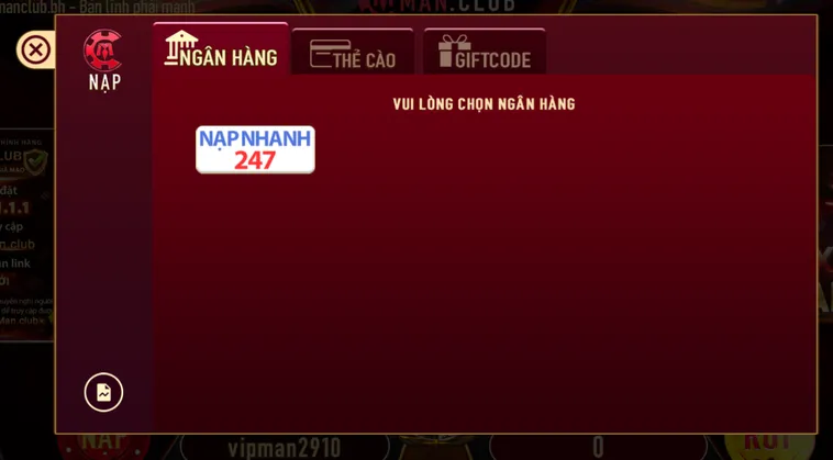 Nạp Tiền ManClub Hướng Dẫn Nạp Vốn Siêu Tốc Để Bắt Đầu Cuộc Chơi Đỉnh Cao